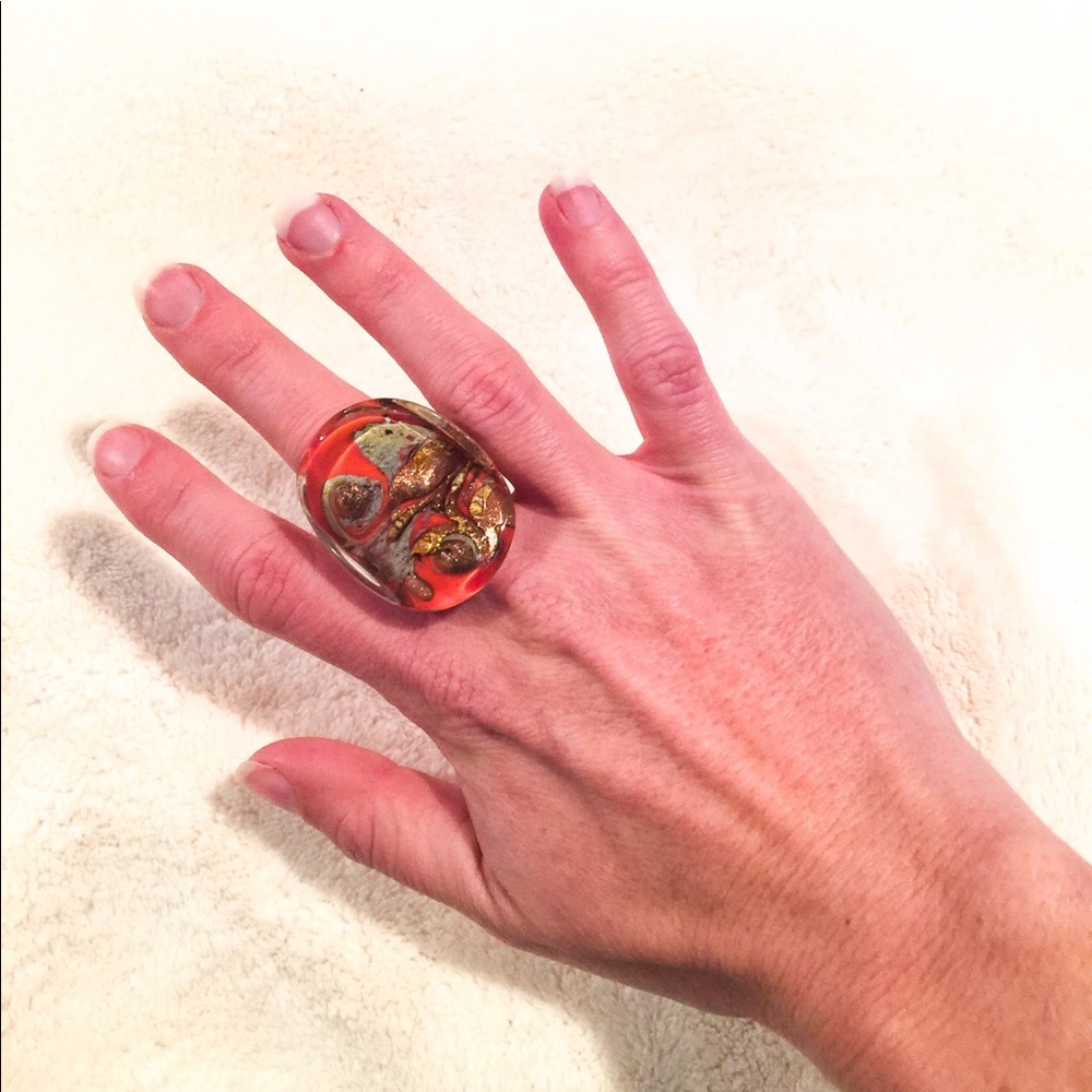 Authentic Venetian Murano glass ring